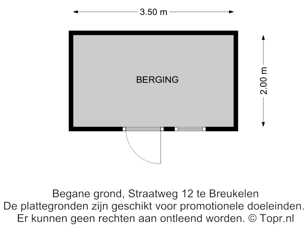 Bekijk plattegrond van Schuur van Straatweg 12