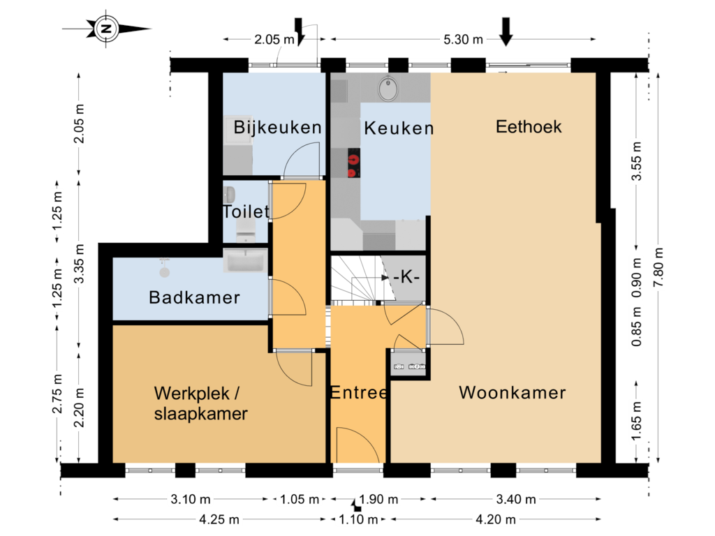 View floorplan of Begane grond of Karrepad 5