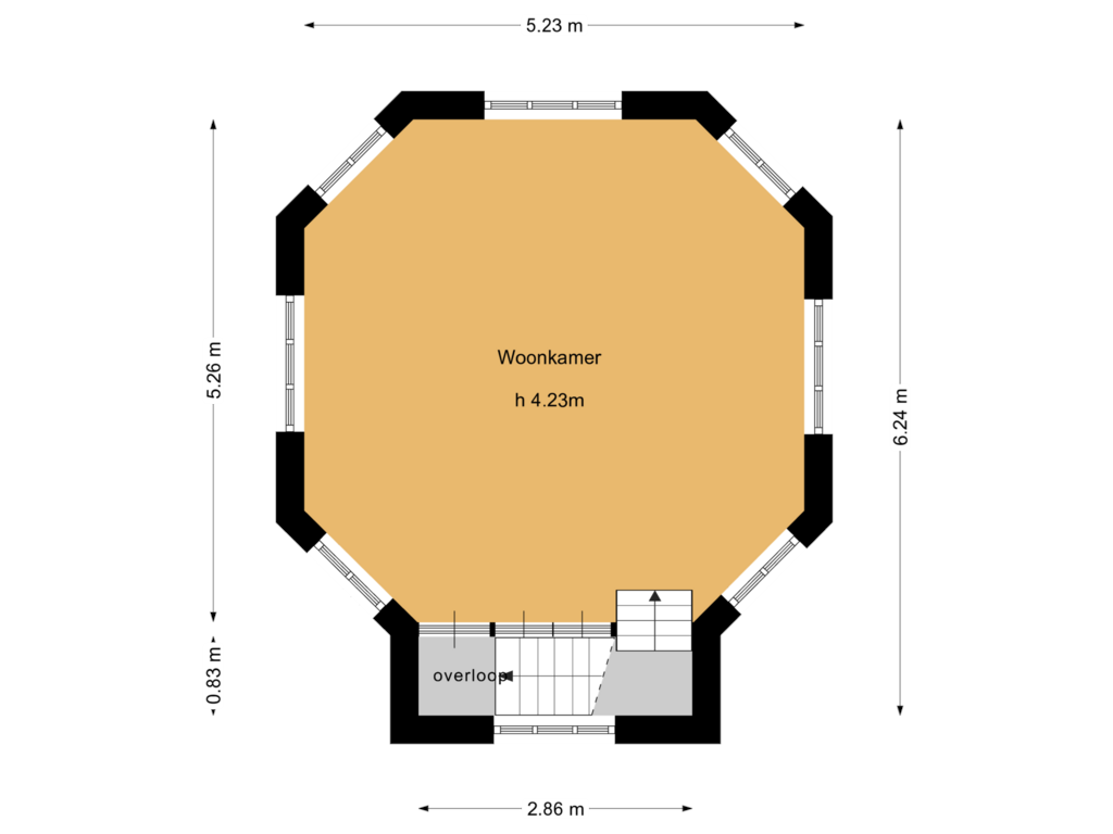 Bekijk plattegrond van 1e verdieping van Rust en Vreugdlaan 1-A