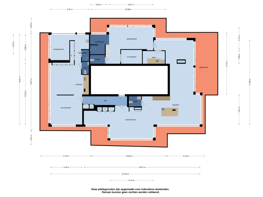 Bekijk plattegrond van Appartement van Kerklaan 6-N