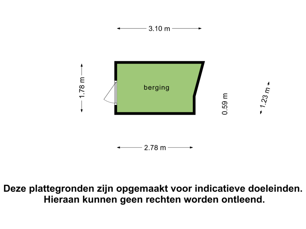 Bekijk plattegrond van Berging van Kerklaan 6-N