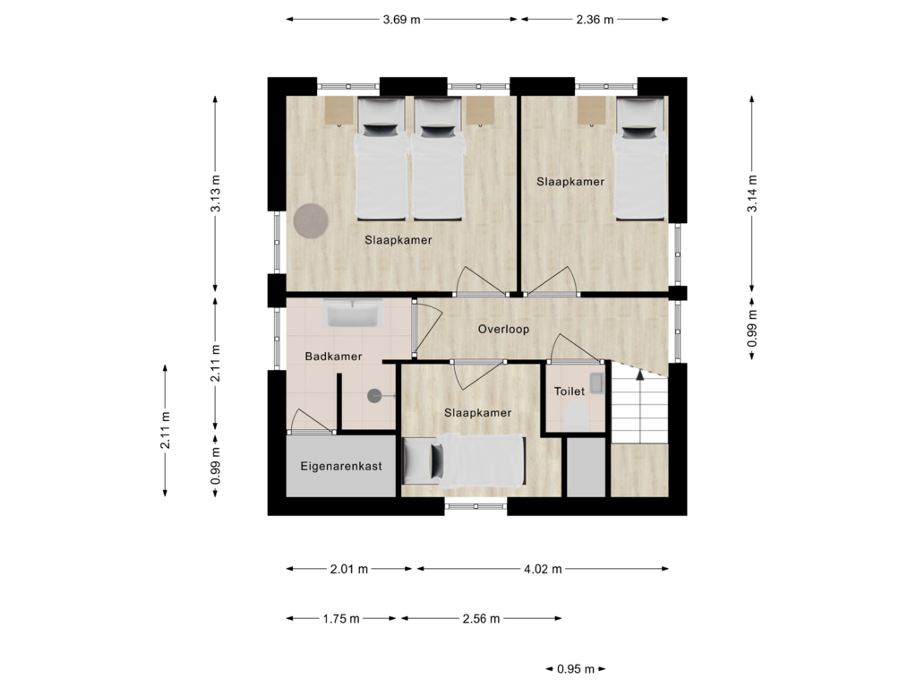 Bekijk plattegrond van 1e Verdieping van Laan van Cavelot 24