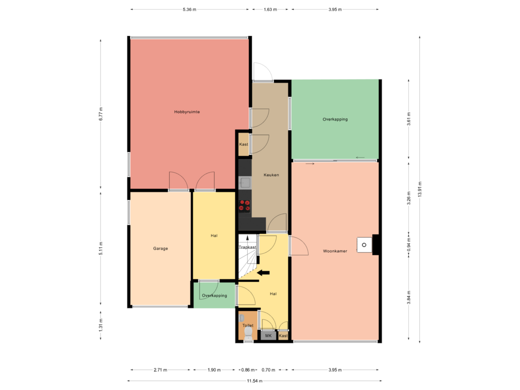 View floorplan of Begane grond of Metternichstraat 10