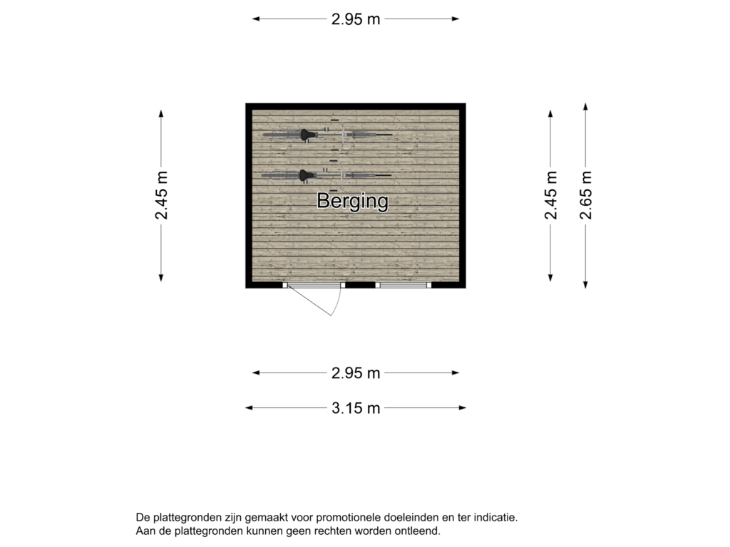 View floorplan of Berging  of Kievit 12-B549