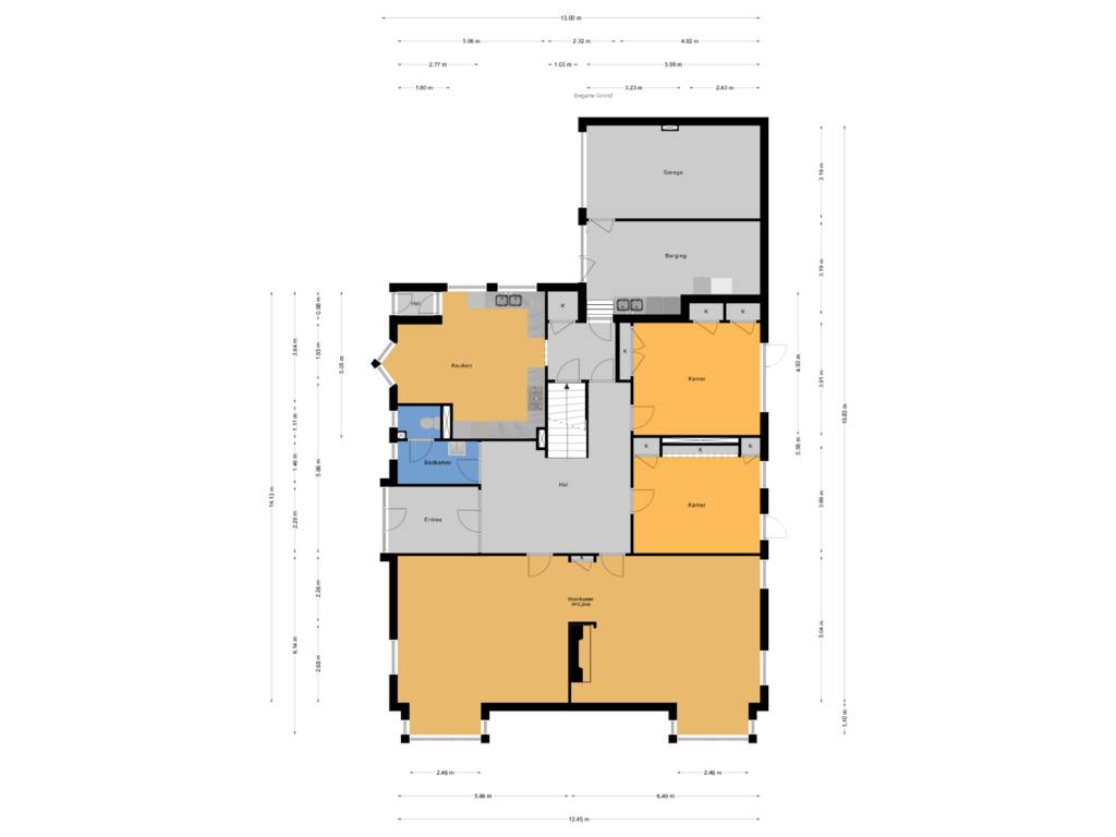 Bekijk plattegrond van Begane Grond van Wilhelminaplein 8