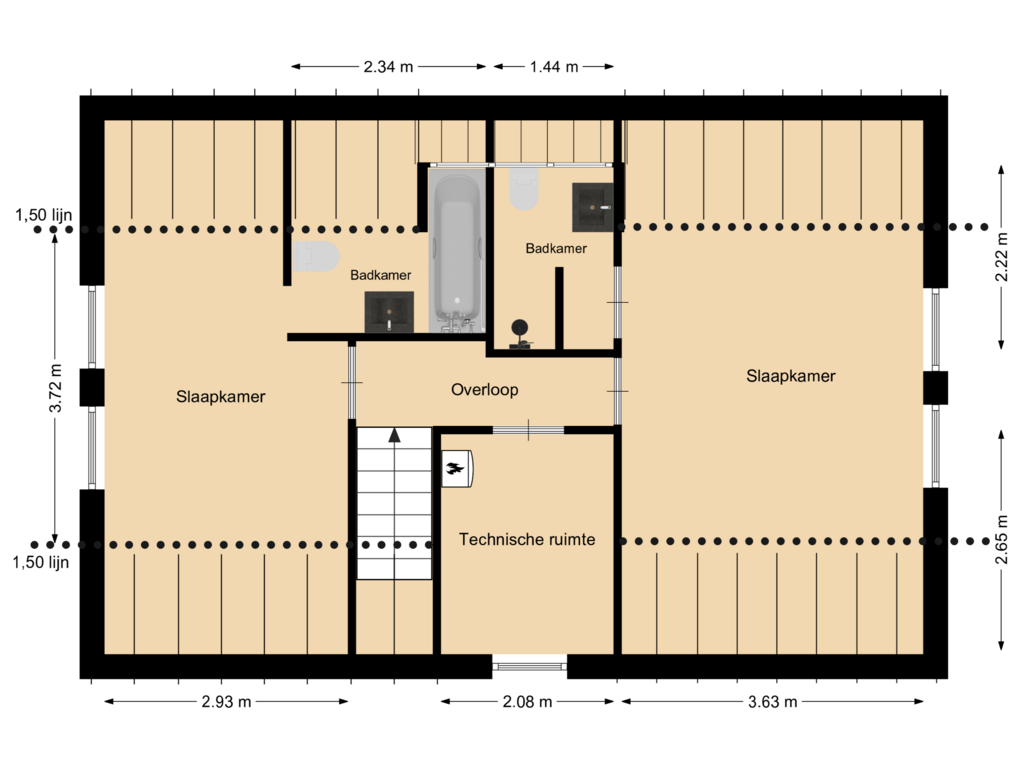 Bekijk plattegrond van Etage van Steenweg 16-0003