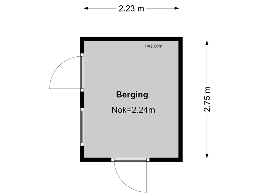 Bekijk plattegrond van Berging van 2e Brandenburgerweg 19