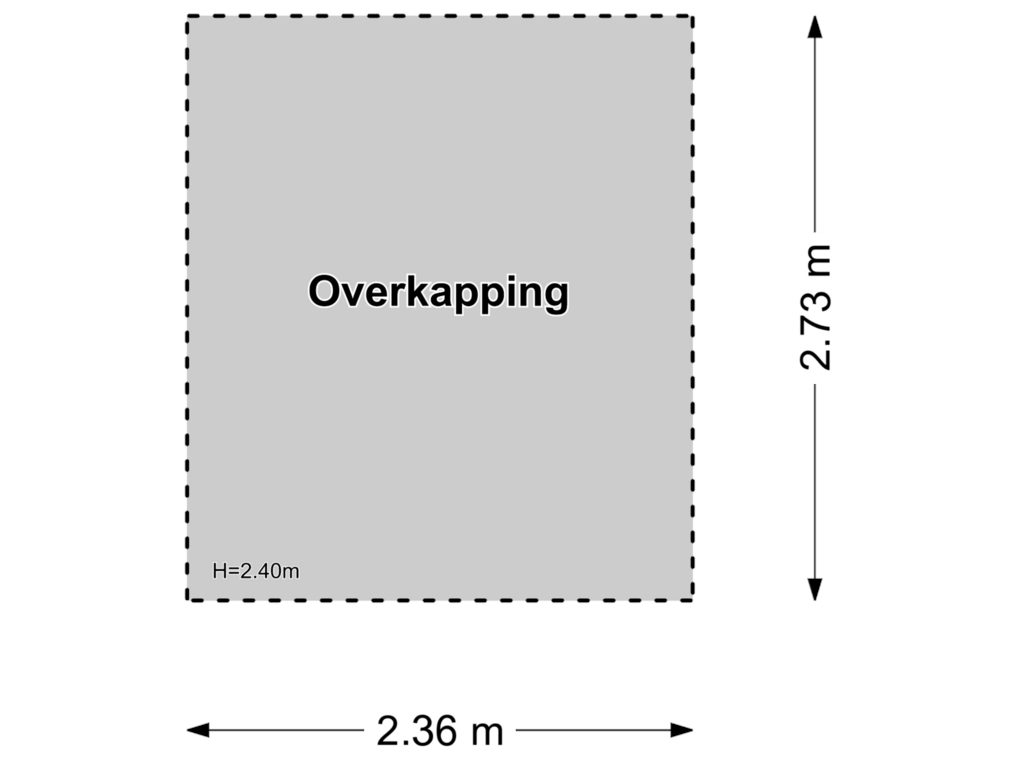 Bekijk plattegrond van Overkapping van 2e Brandenburgerweg 19