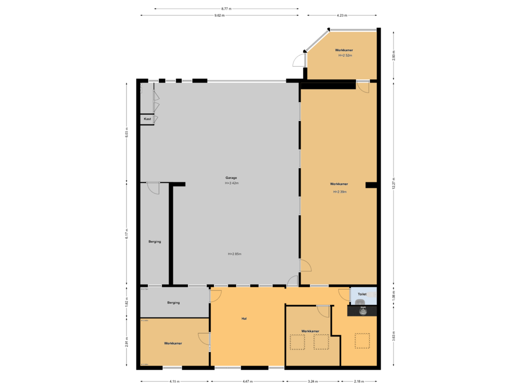 Bekijk plattegrond van loods van 2e Brandenburgerweg 19