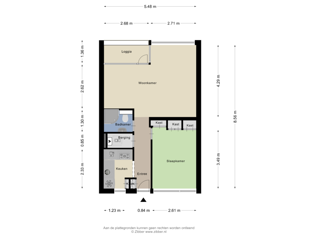 Bekijk plattegrond van Appartement van Lidwinahof 79