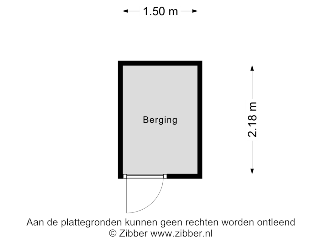 Bekijk plattegrond van Berging van Lidwinahof 79