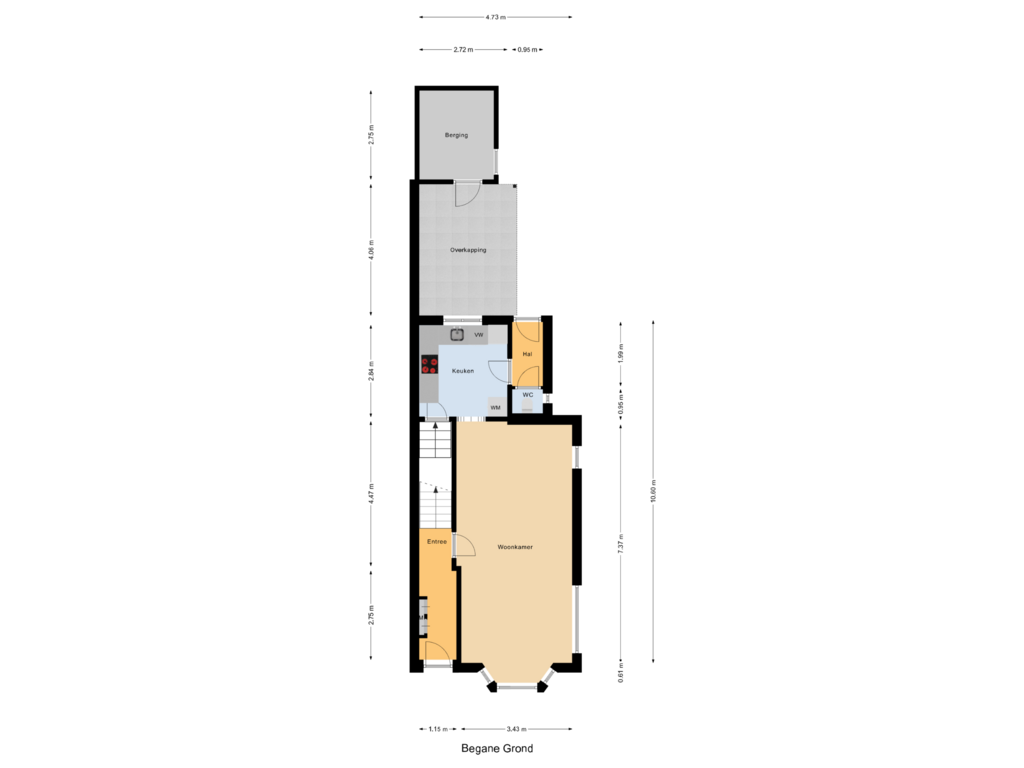 Bekijk plattegrond van Begane Grond van Zwaluwweg 13