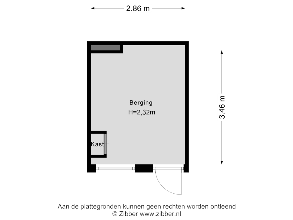 View floorplan of Berging of Boterstraat 87-E