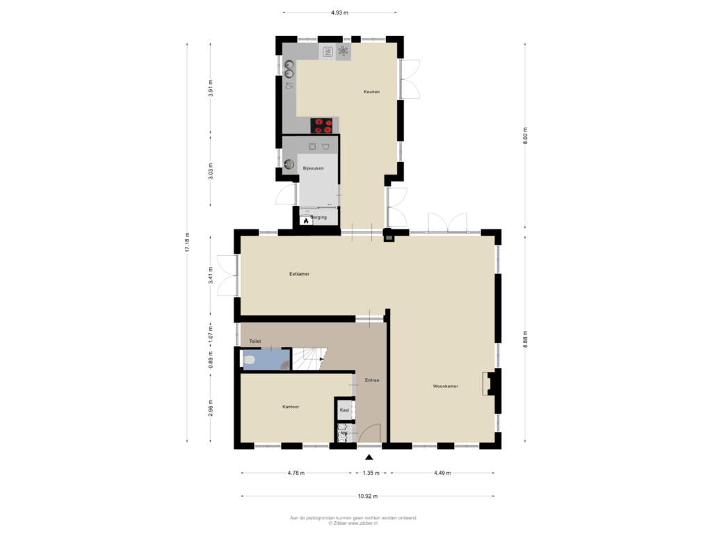 Bekijk plattegrond van Begane grond van Prinsendijk 11