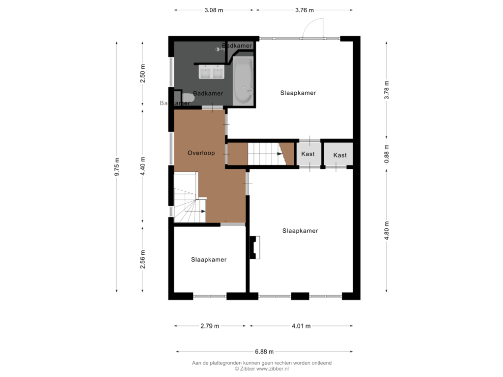 Bekijk plattegrond van Eerste Verdieping van Taalstraat 13