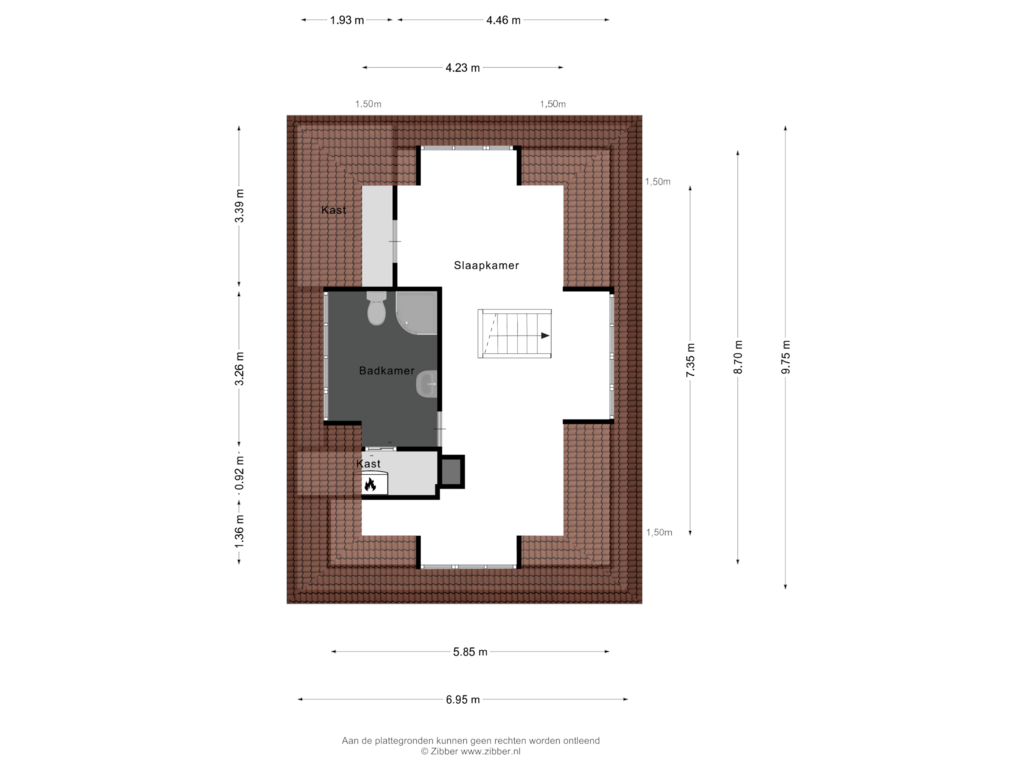 Bekijk plattegrond van Tweede Verdieping van Taalstraat 13