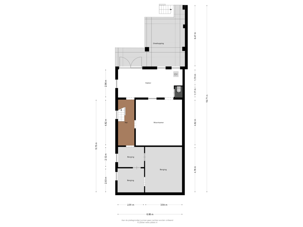 Bekijk plattegrond van Souterrain van Taalstraat 13