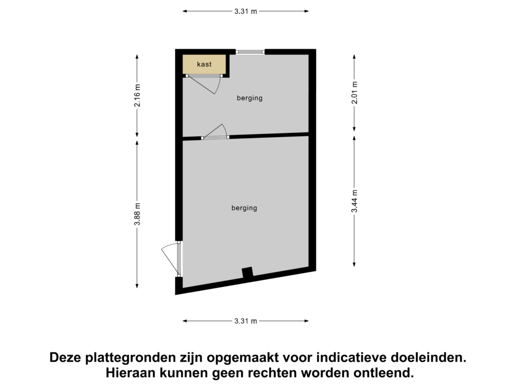 Bekijk plattegrond van Berging van Bosstraat 15