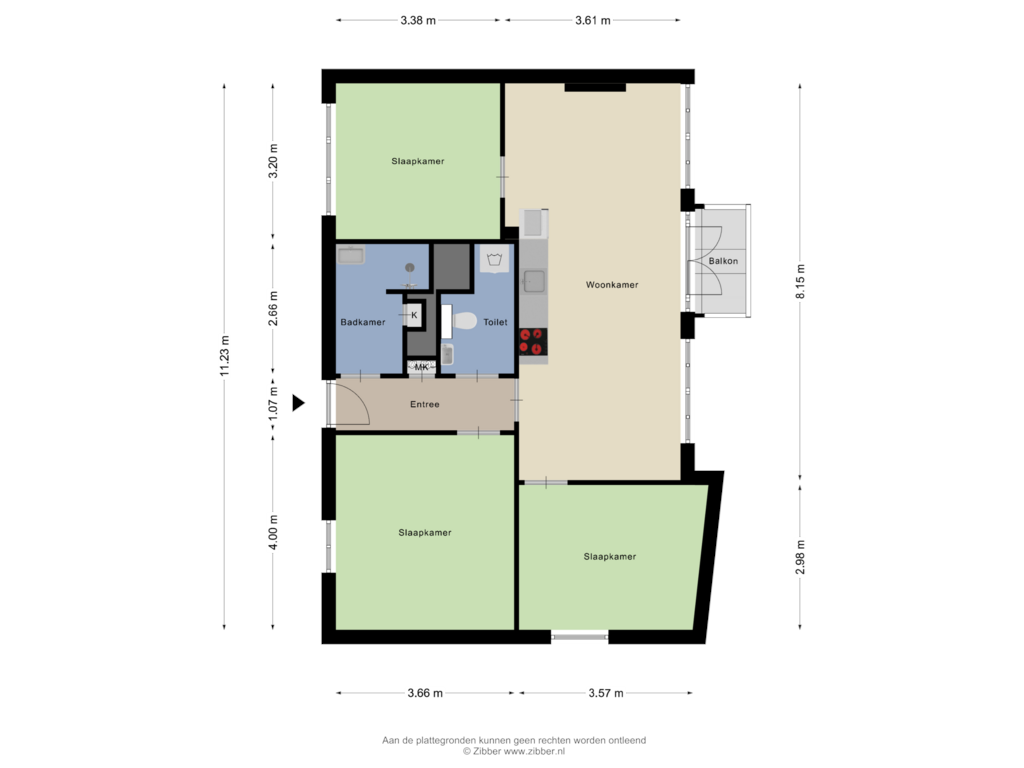 Bekijk plattegrond van Appartement van Koningsplein flat 117-E