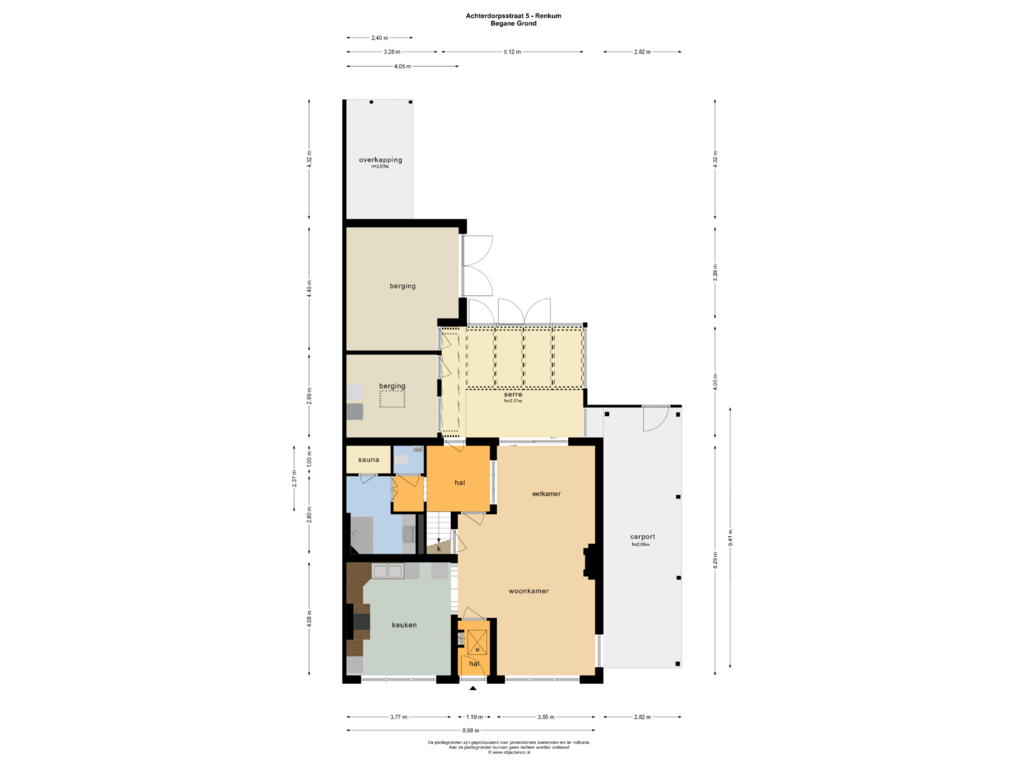 Bekijk plattegrond van BEGANE GROND van Achterdorpsstraat 5