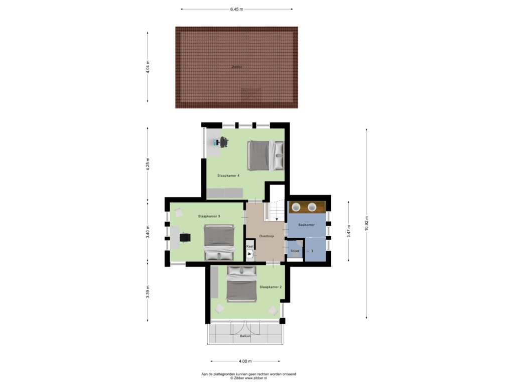 View floorplan of Eerste verdieping of Fazantlaan 12