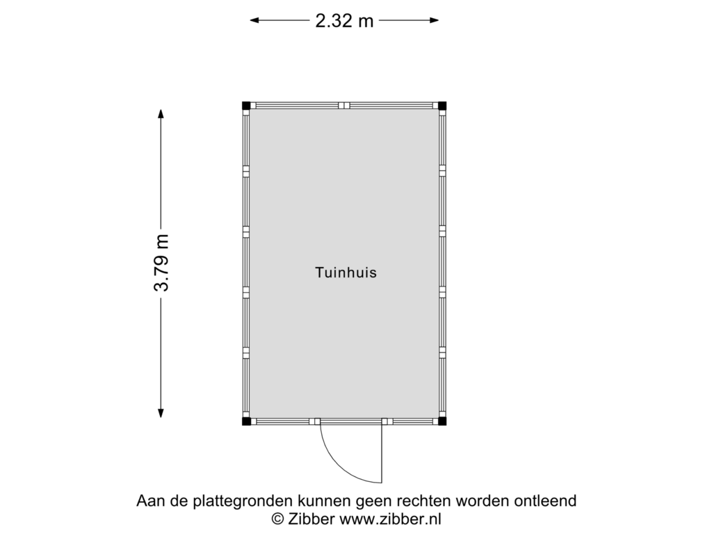 View floorplan of Tuinhuis of Fazantlaan 12