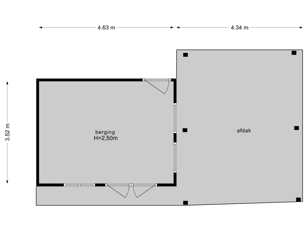 Bekijk plattegrond van Berging van Roderveld 24