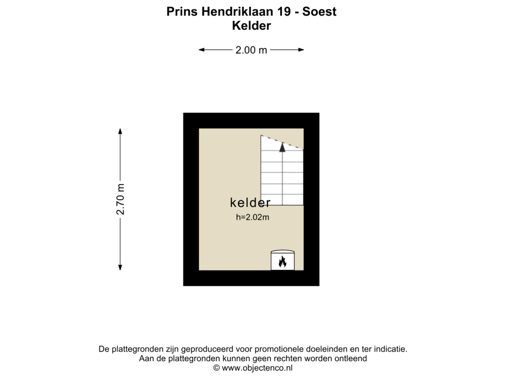 Bekijk plattegrond van KELDER van Prins Hendriklaan 19