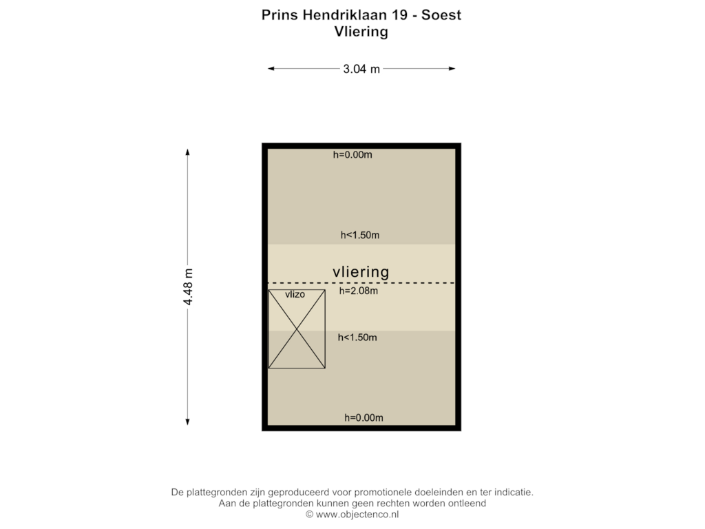 Bekijk plattegrond van GARAGE VLIERING van Prins Hendriklaan 19