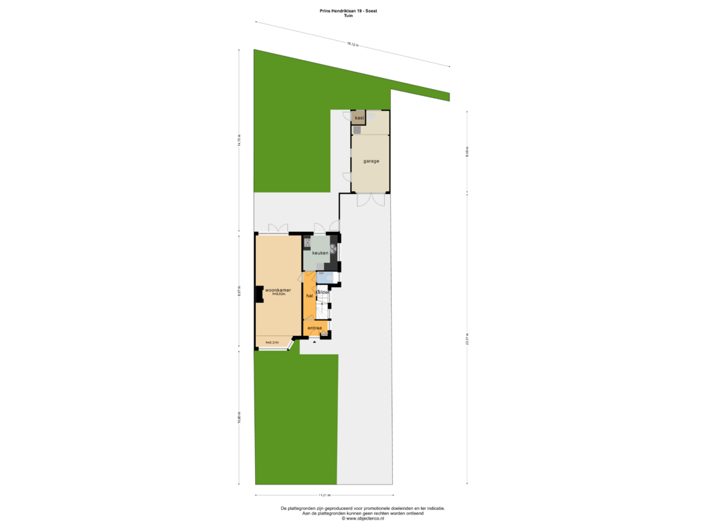 Bekijk plattegrond van TUIN van Prins Hendriklaan 19