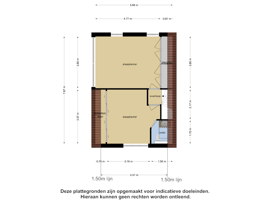 Bekijk plattegrond van Eerste Verdieping van Kanaalzicht 22