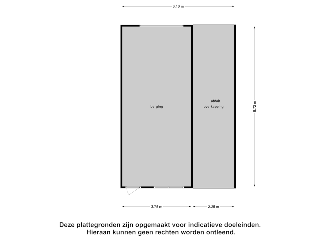 Bekijk plattegrond van Berging van Kanaalzicht 22