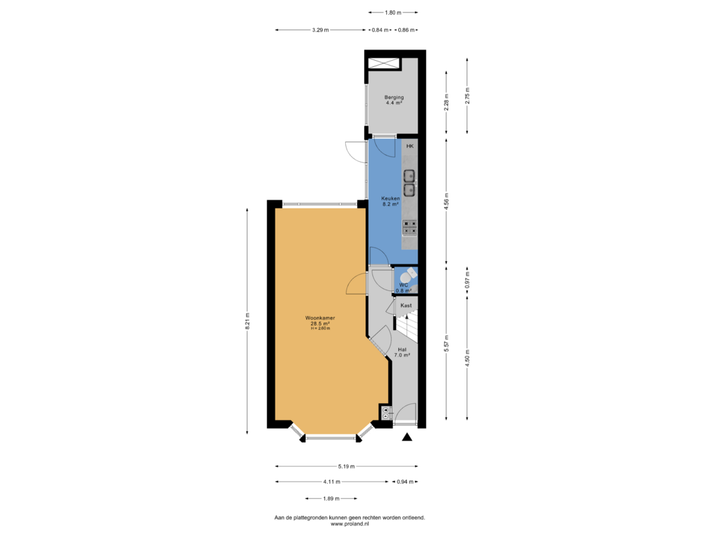 View floorplan of Begane Grond of Piet Heinplein 7