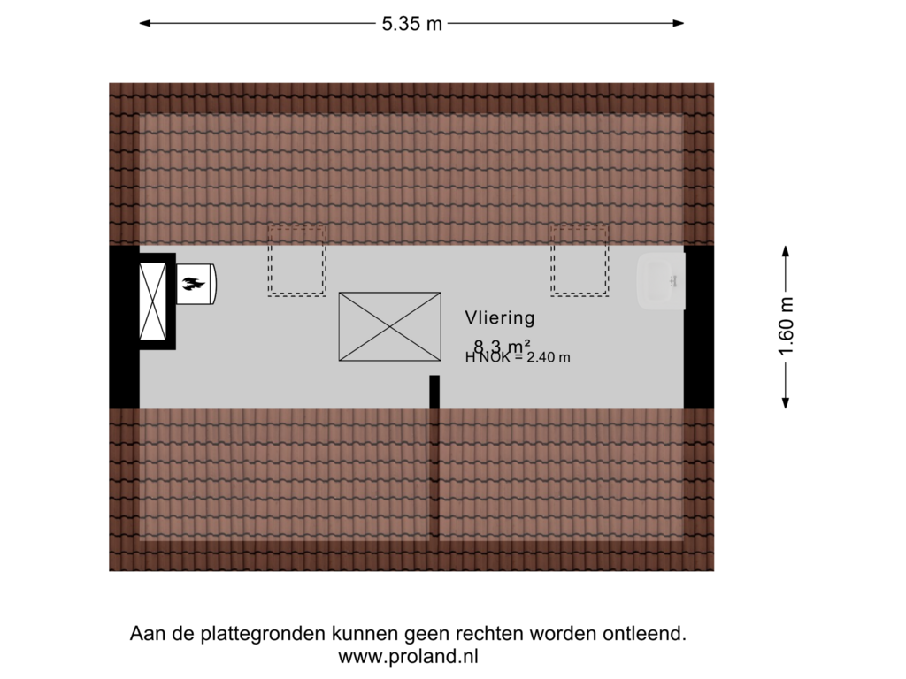 View floorplan of Vliering of Piet Heinplein 7