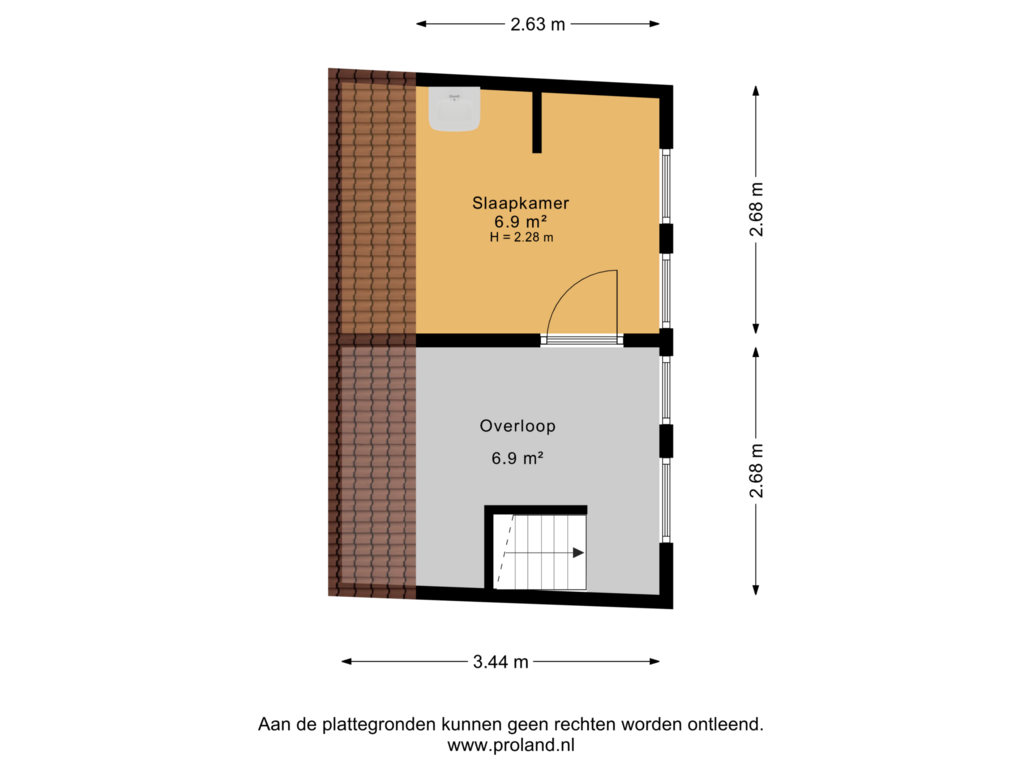 View floorplan of Tuinhuis 1e Verdieping of Piet Heinplein 7