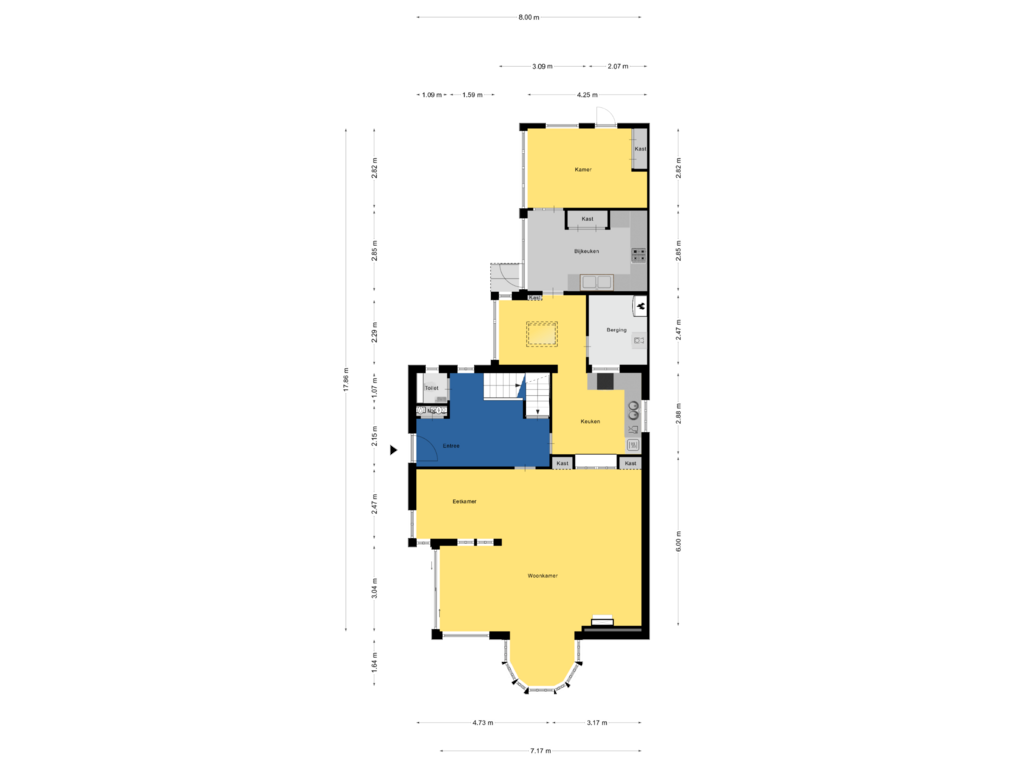 Bekijk plattegrond van Begane grond van Hertogin Johannasingel 1