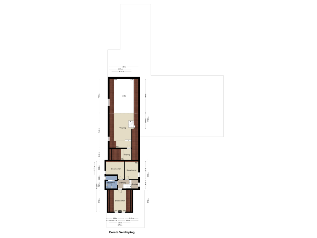 View floorplan of Eerste Verdieping of Annendaalderweg 26