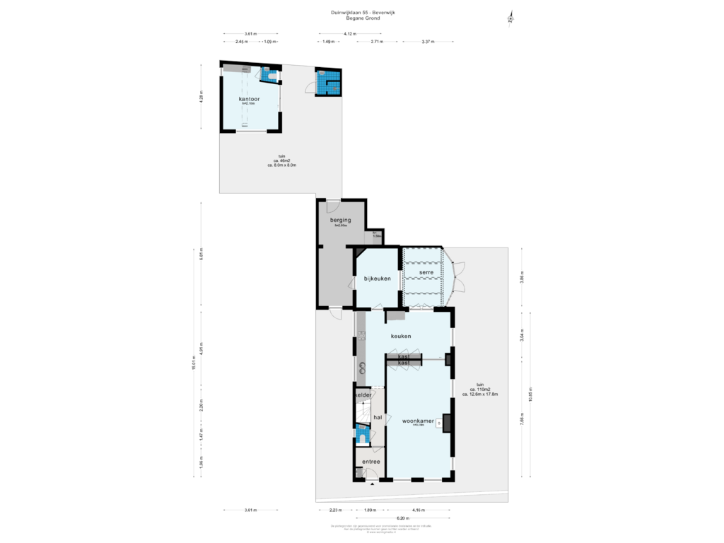 View floorplan of BEGANE GROND of Duinwijklaan 55