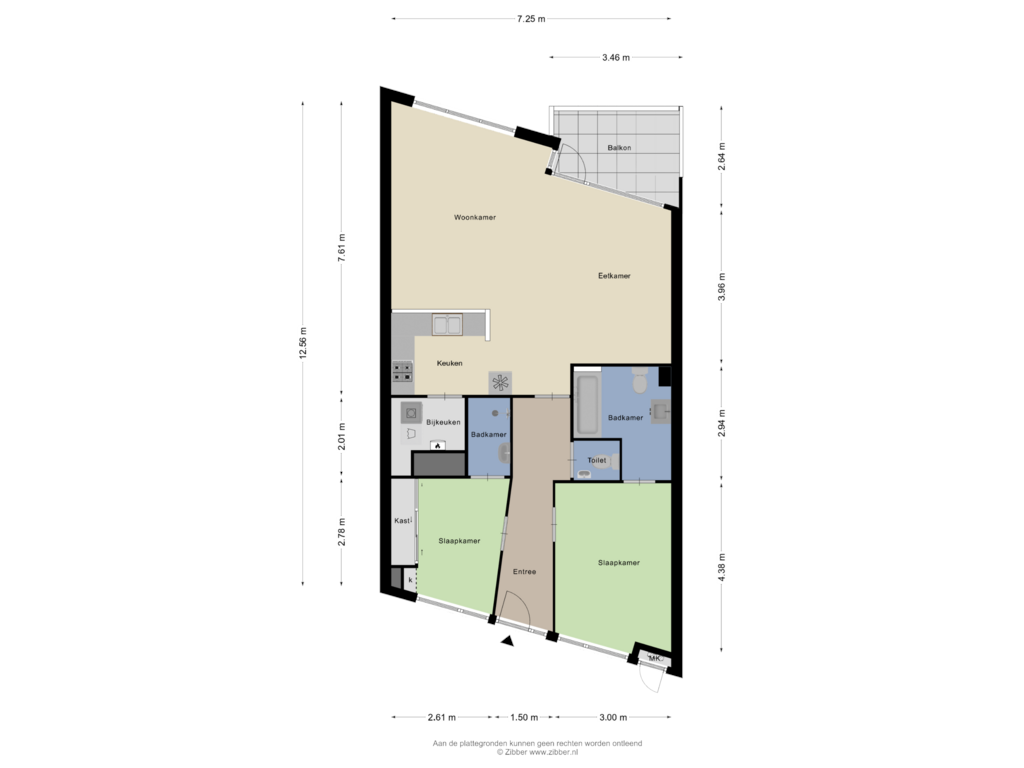 View floorplan of Appartement of Saenredamstraat 59