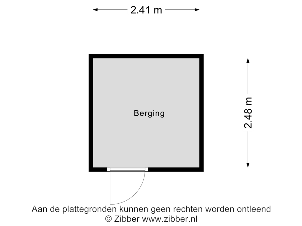 View floorplan of Berging of Saenredamstraat 59