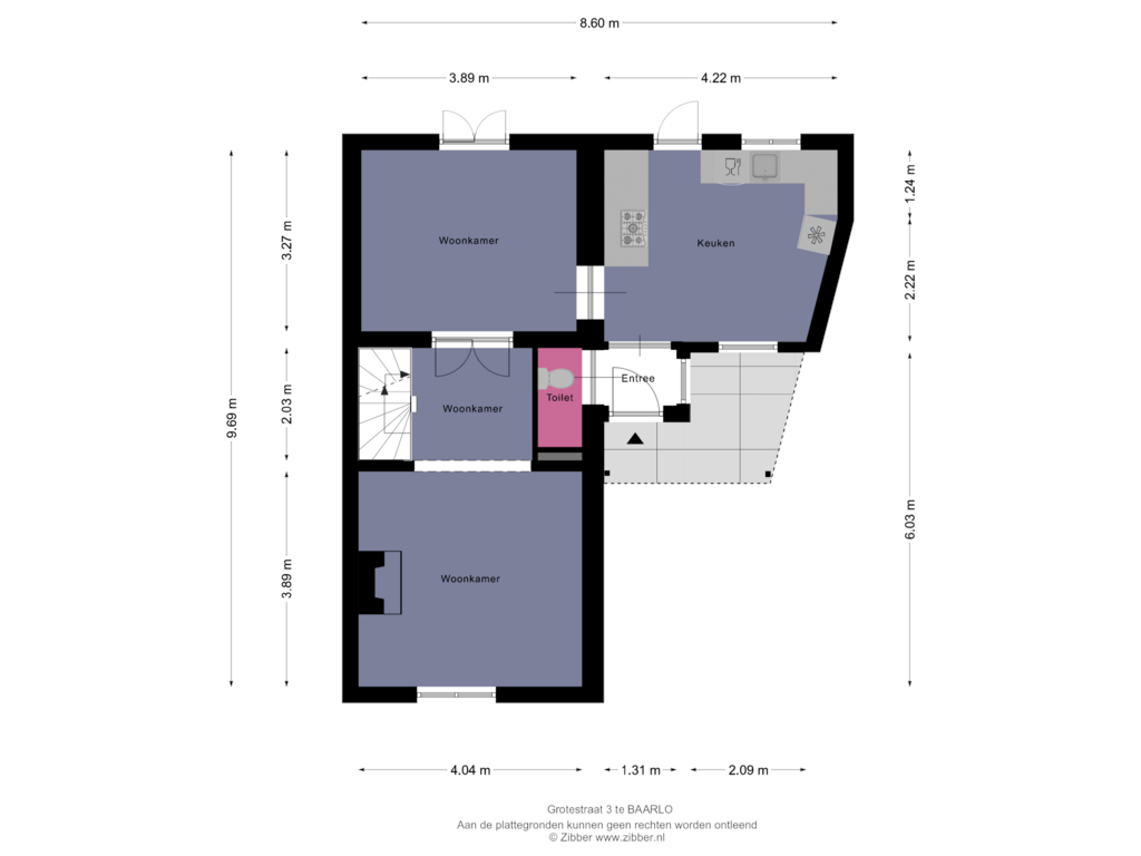 View floorplan of Begane Grond of Grotestraat 3