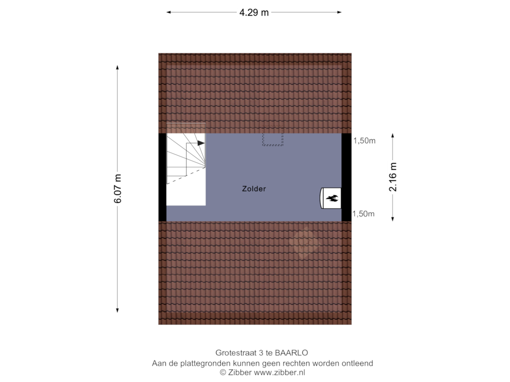 View floorplan of Tweede Verdieping of Grotestraat 3