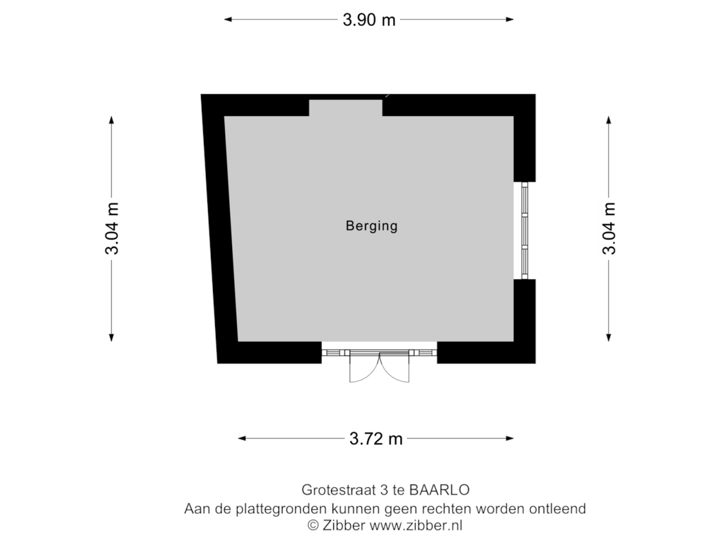 View floorplan of Berging of Grotestraat 3