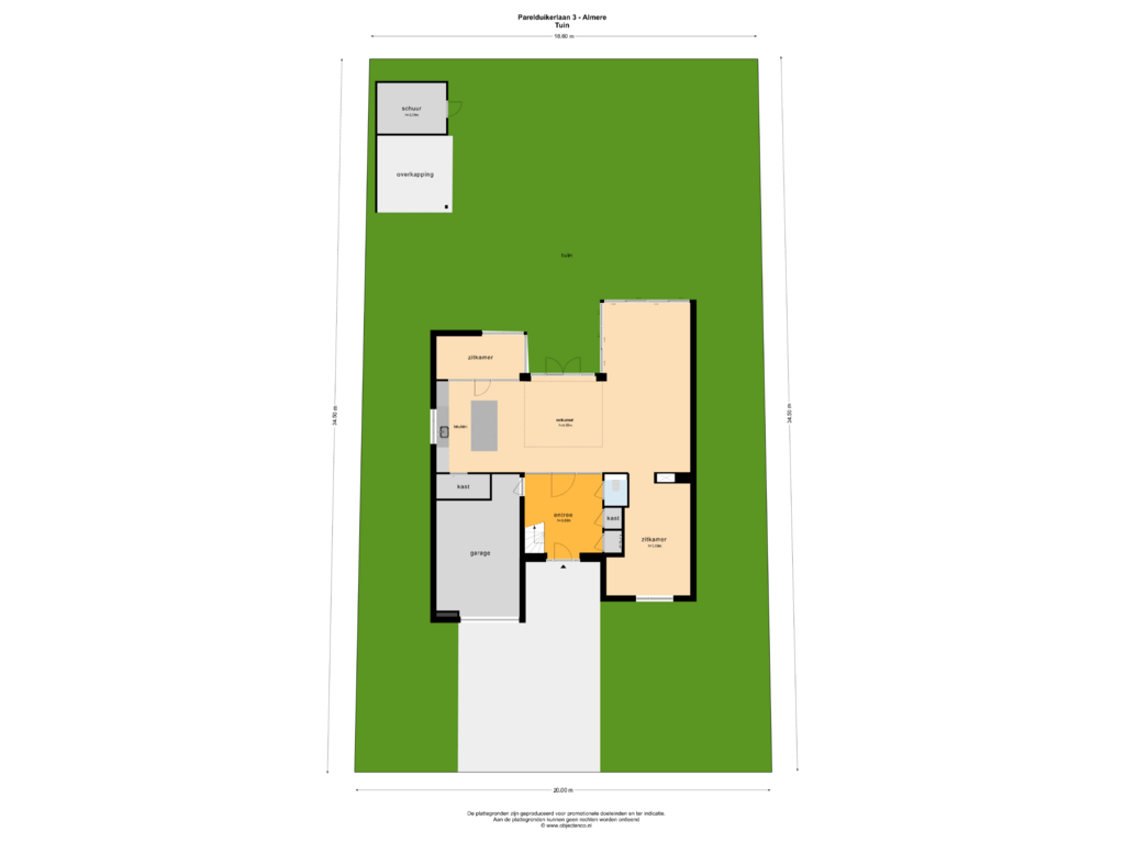 Bekijk plattegrond van TUIN van Parelduikerlaan 3