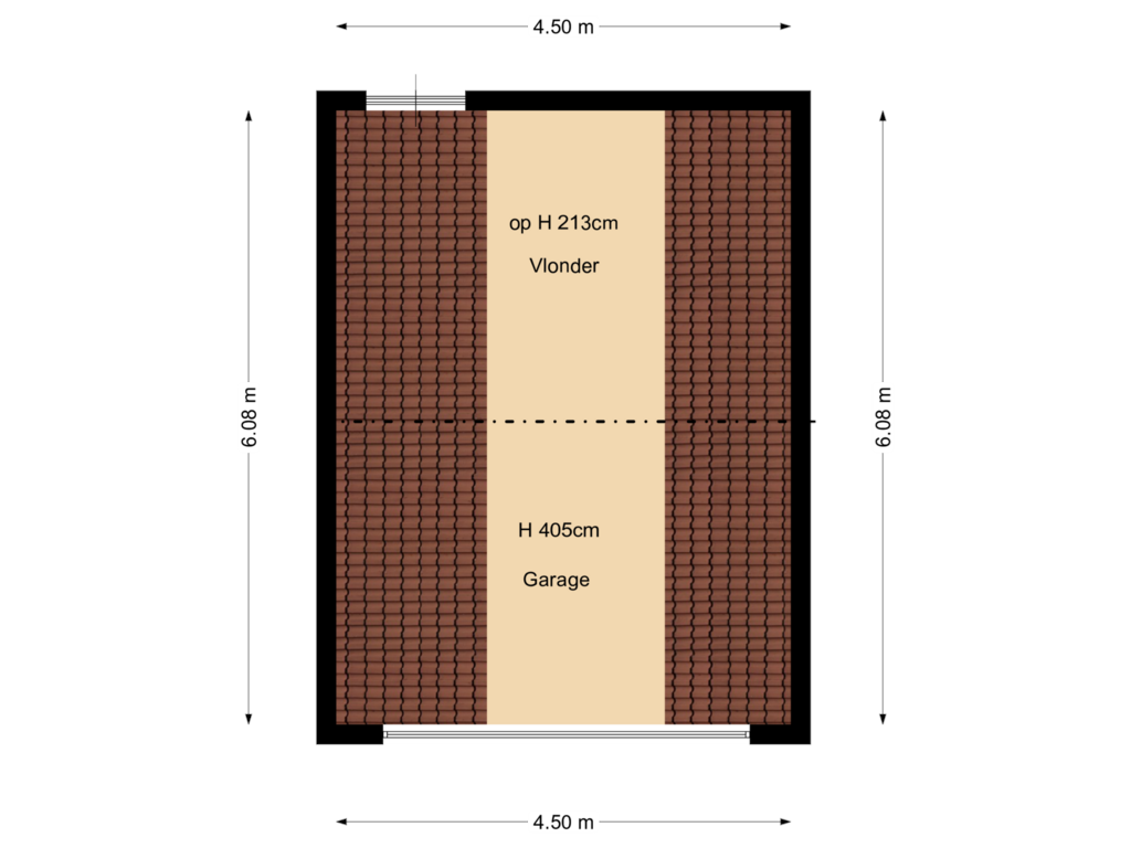 View floorplan of garage of Axelsestraat 128