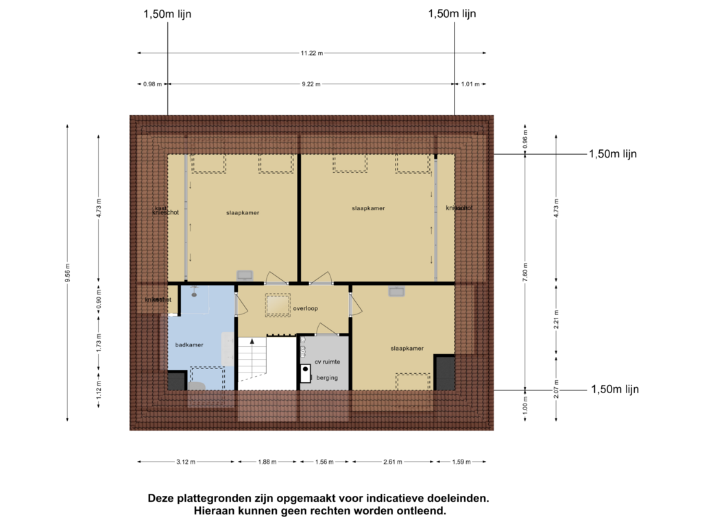 Bekijk plattegrond van Eerste Verdieping van Beneluxstraat 8