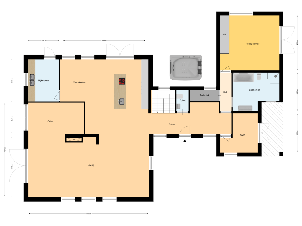 Bekijk plattegrond van Begane grond van Bosweg 95