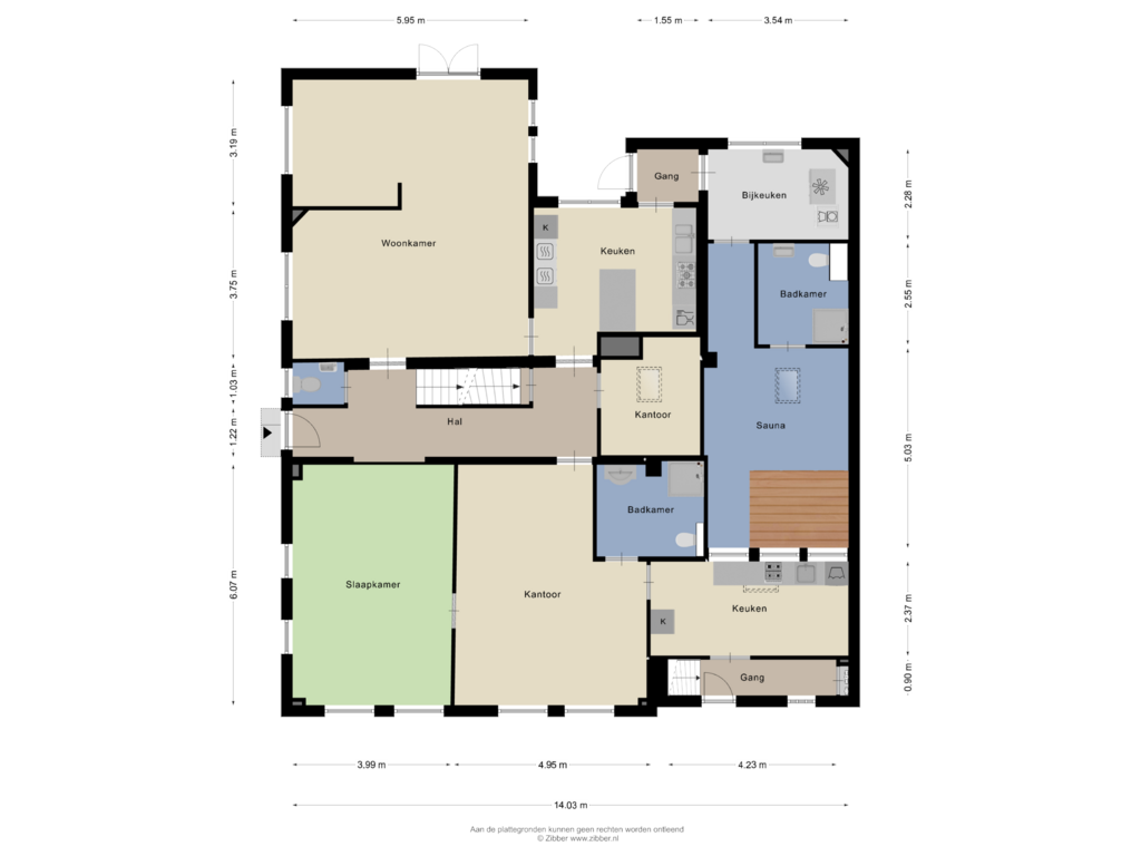 View floorplan of Begane grond of Prinses Julianastraat 20