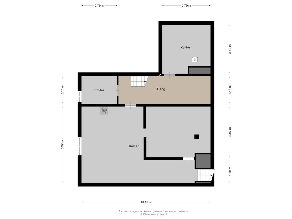 View floorplan of Kelder of Prinses Julianastraat 20