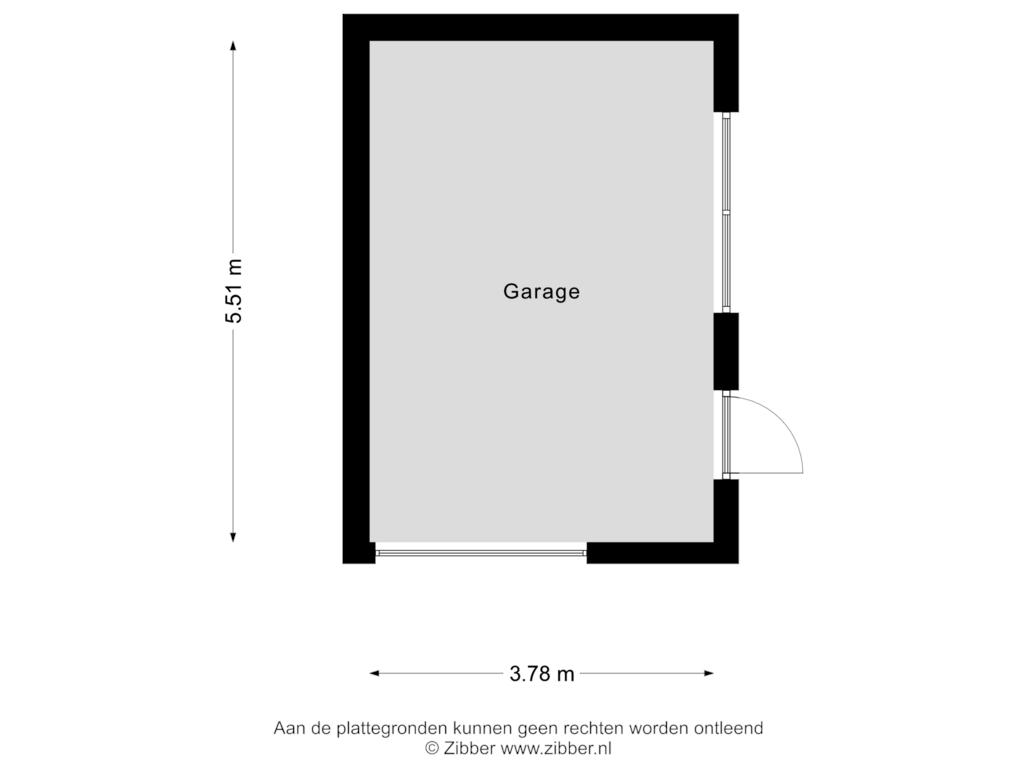 View floorplan of Garage of Prinses Julianastraat 20